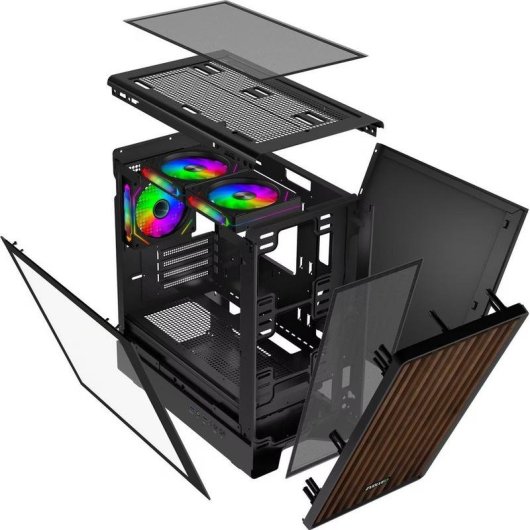 Gehäuse Panthera Micro ATX ARGB Glas Holz