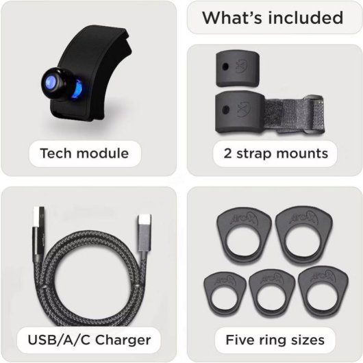 Anello intelligente ArcX Smart Ring Bluetooth IP67 Senza batteria Nero XS-XL