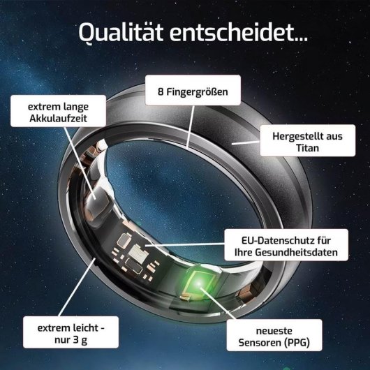 Anello intelligente Nextring ROSEGOLD6 Taglia 6 Bluetooth IPX8 Autonomia 10 giorni iOS/Android Roségold