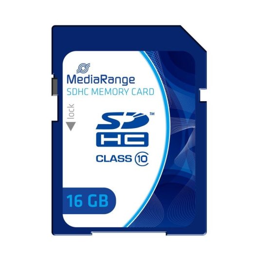 Carte mémoire MEDIARANGE MR963 16 GB SDHC Classe 10 Bleue