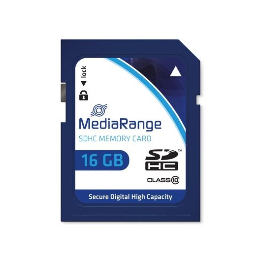 Carte mémoire MEDIARANGE MR963 16 GB SDHC Classe 10 Bleue