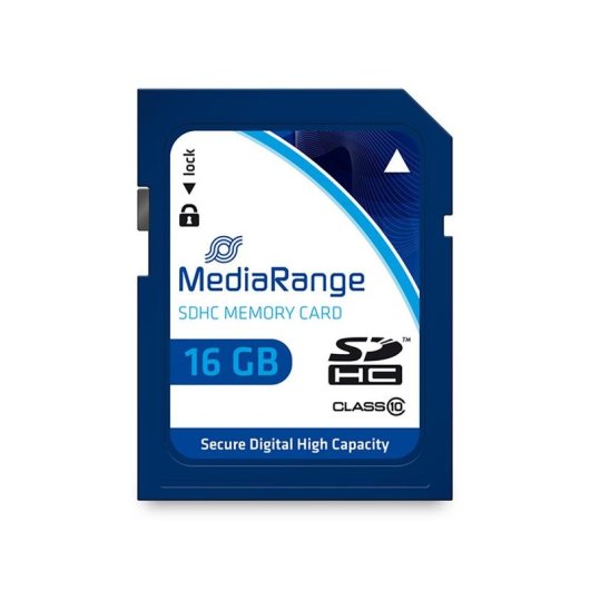 Carte mémoire MEDIARANGE MR963 16 GB SDHC Classe 10 Bleue