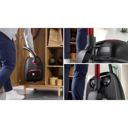 Aspirador com Saco Bosch Série 4 BGL41POW2H 850W HEPA 4L Preto