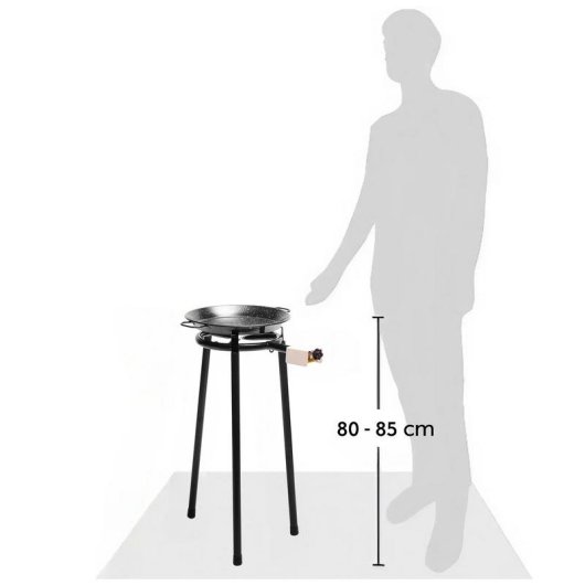 Set Briebe Mini Paellero 30 cm mit Paellera 38 cm und Stativ mit 3 Beinen