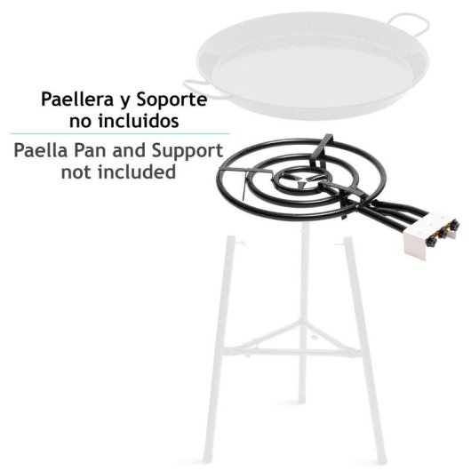 Paella Brenner BRIEBE MOD600 drei Ringe 60 cm emaillierter Stahl Gas Butan