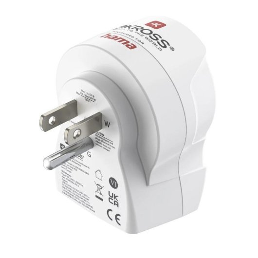 Adaptateur de voyage Hama EU vers US avec 2 ports USB