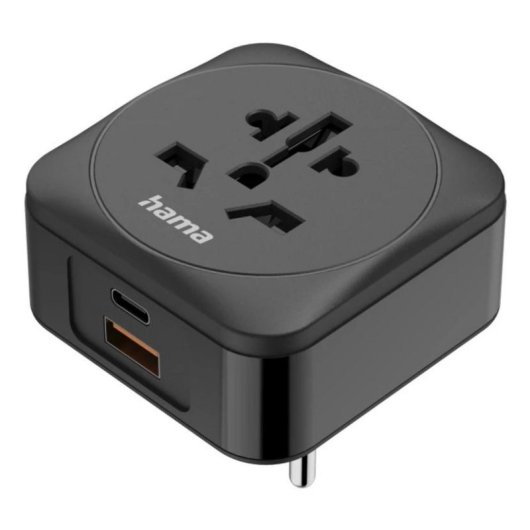 Adattatore di viaggio Hama universale 2 porte USB
