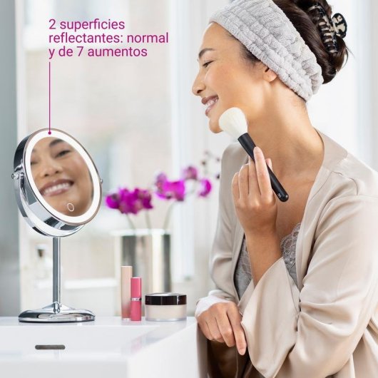 Espejo de maquillaje Medisana CM 844 LED 7x aumento cromado