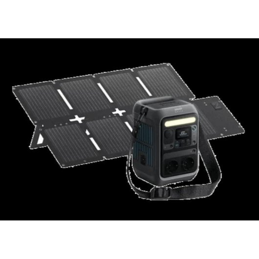 Estação de energia Anker Solix C300X 288Wh 7 portas DC, USB Bateria LiFePO4 Ecrã LCD Carregador solar