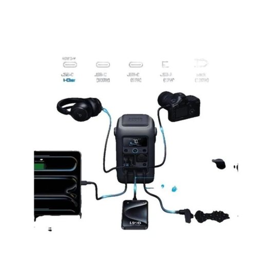 Estação de energia Anker Solix C300X 288Wh 7 portas DC, USB Bateria LiFePO4 Ecrã LCD Carregador solar