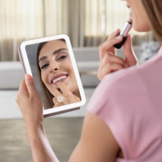 Specchio per il trucco Medisana CM 400 LED portatile rosa