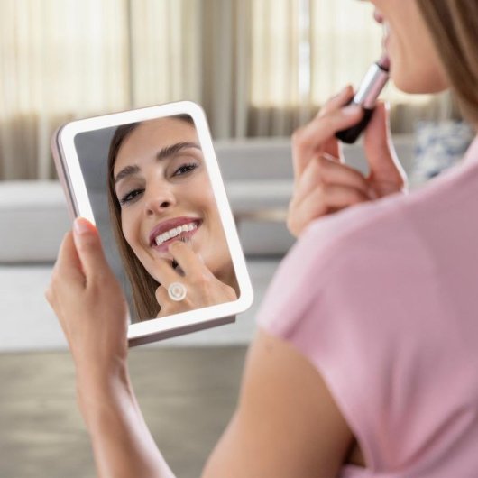 Specchio per il trucco Medisana CM 400 LED portatile rosa