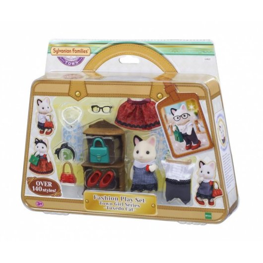 Figura Sylvanian Families 5462 Felicia Gato Tuxedo Town Girl Series 9,5 cm