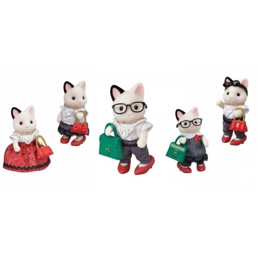 Figura Sylvanian Families 5462 Felicia Gato Tuxedo Town Girl Series 9,5 cm