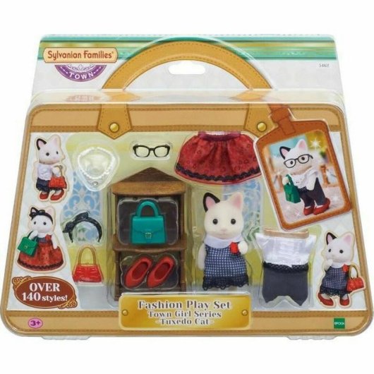 Figura Sylvanian Families 5462 Felicia Gato Tuxedo Town Girl Series 9,5 cm