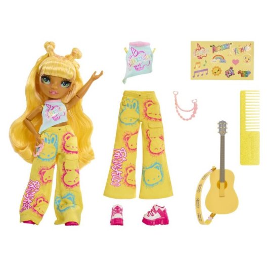 Muñeca Rainbow High Junior High Rockband Sunny 23 cm Multicolor