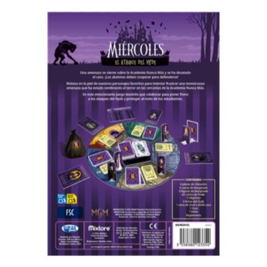 Juego de mesa Asmodee Miércoles: El Ataque de Hyde Cooperativo 2-4 Jugadores
