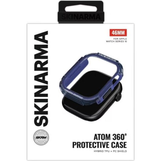 Custodia Skinarma Atom Case Apple Watch 46mm Blu Protezione 360°