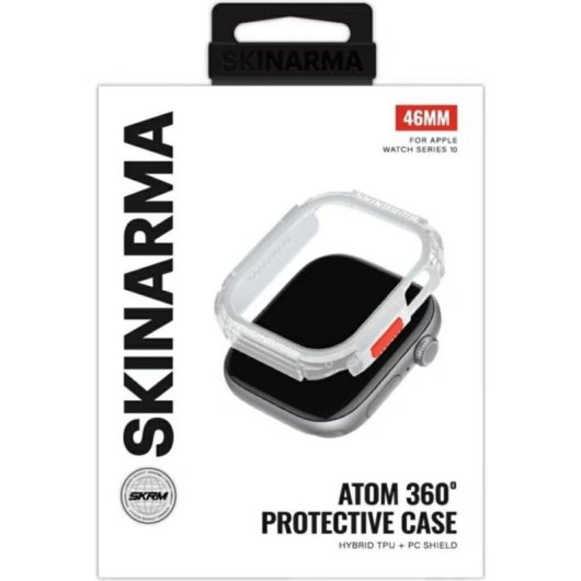 Custodia Skinarma Atom per Apple Watch 46 mm trasparente Frost