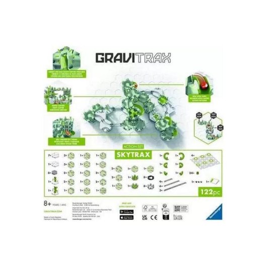 Pista de bolinhas Ravensburger GraviTrax Skytrax 122 peças