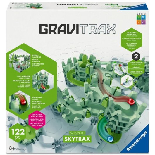 Pista de bolinhas Ravensburger GraviTrax Skytrax 122 peças