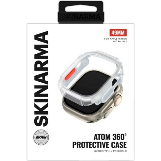 Capa Skinarma Atom Case para Apple Watch 49 mm Transparente Frost