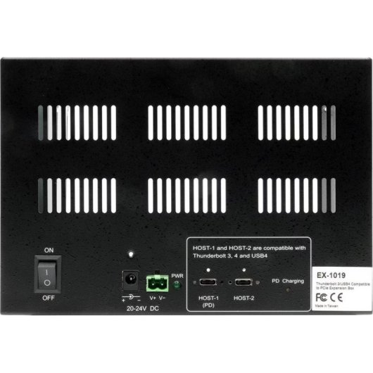 Caja de expansión PCIe Exsys EX-1019 Thunderbolt 3/USB 4 3 slots metálica