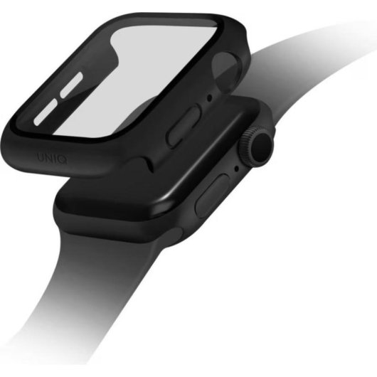 Coque Uniq Nautic Case Apple Watch 46mm Noir Verre Trempé