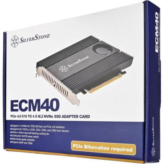 Controleur M.2 Silverstone SST-ECM40 4 ports NVMe Gen 4