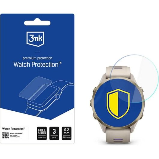 Protector de pantalla para smartwatch 3MK Garmin Forerunner 970 refuerzo 250% transparente