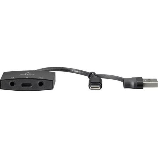 Scheda audio esterna Renkforce RF-4750354 USB-C 2.0 canali nera