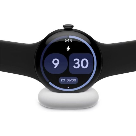 Cargador Google Pixel Watch 4 aluminio blanco con base y cable 1 m