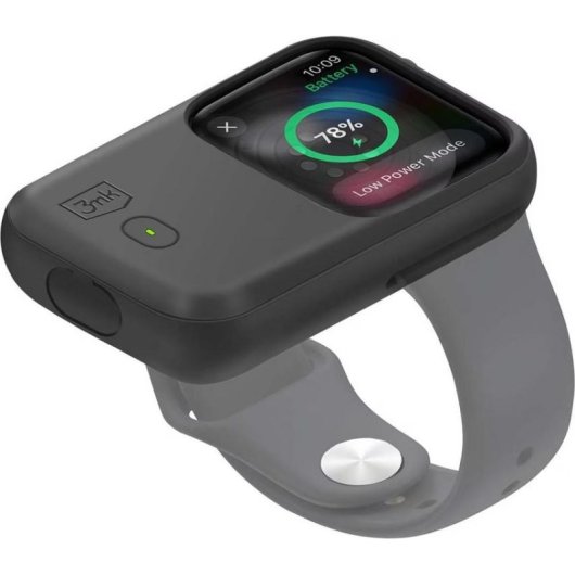 Capa com Bateria 3MK para Apple Watch 44mm/45mm Preta com Carregamento Integrado