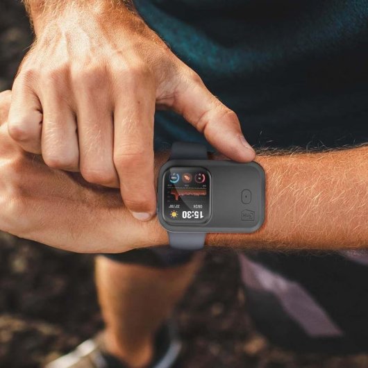Capa com Bateria 3MK para Apple Watch 44mm/45mm Preta com Carregamento Integrado