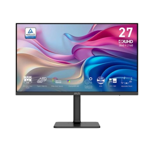 Monitor MSI Modern MD272UPHGDE 27" UltraHD 4K 60Hz IPS HDR400 Höhenverstellbar
