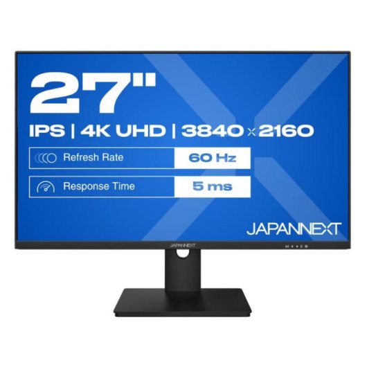 Monitor JAPANNEXT JN-IPS270UHD60F 27" UltraHD 4K 60Hz IPS HDR10 FreeSync Altura Ajustável
