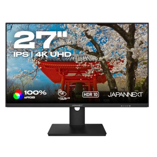 Monitor JAPANNEXT JN-IPS270UHD60F 27" UltraHD 4K 60Hz IPS HDR10 FreeSync Altura Ajustável