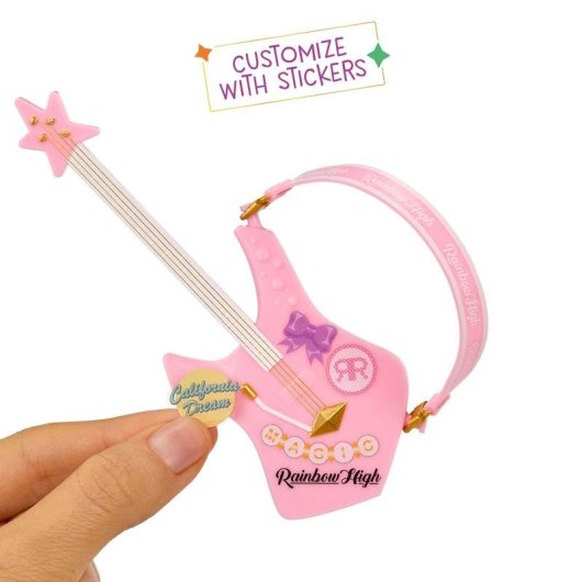 Boneca Rainbow High Bella Jr High Rockband articulada 23 cm