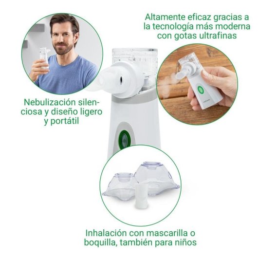Inalatore Medisana IN 515 Nebulizzatore Ultrasuonico Rete USB-C e Batterie
