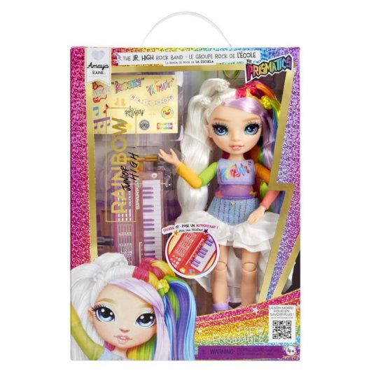 Boneca Rainbow High Amaya Rockband 23 cm articulacoes moveis multicoloridas