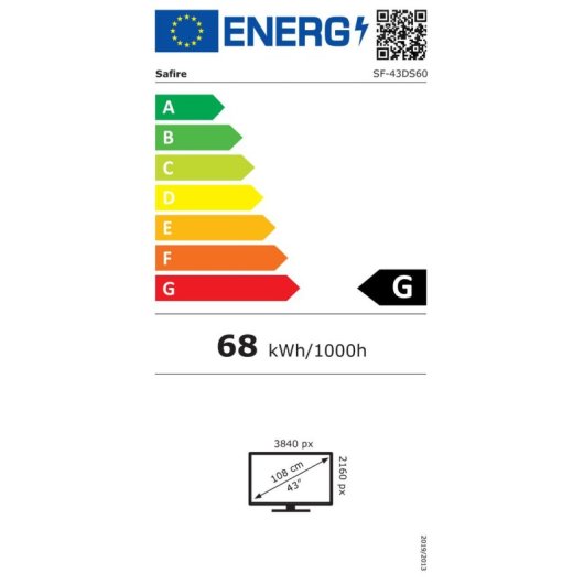 Monitor Safire SF-43DS60 43" UltraHD 4K 60Hz VA LED Altifalantes WiFi Android