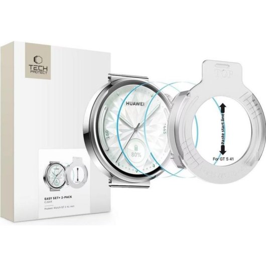 Protecteur d'ecran Tech-Protect Easy Set+ Huawei Watch GT 5 (2 pieces)