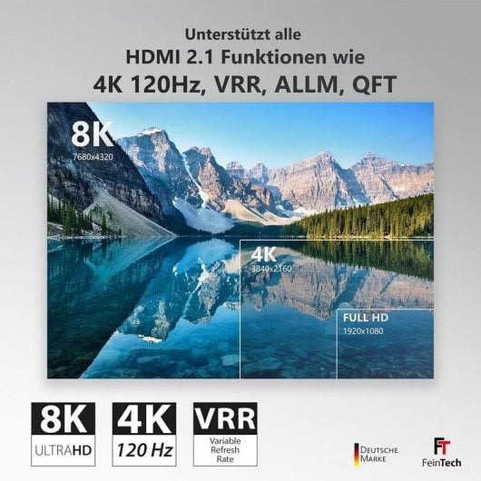 Commutateur HDMI FeinTech VSW14100 4 entrees 8K 120Hz HDR VRR
