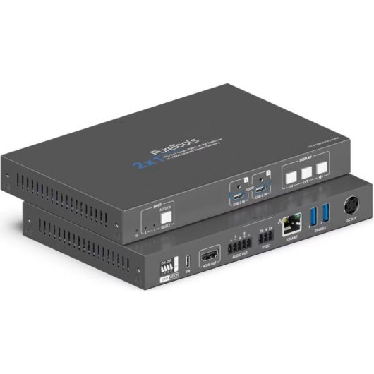 KVM Switch Purelink PT-PSW-21CC-KVM 4K 60Hz 2 Entradas 6 Saídas