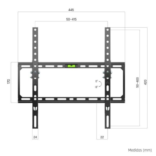 IGGUAL SPTV15-L TV Wandhalterung Neigbar 21 bis 75" VESA 50x50 bis 400x400 Max 45 kg