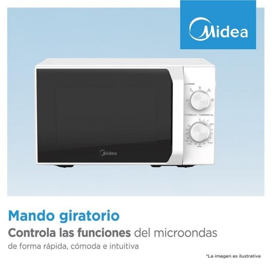 Microondes Midea MM20CF2E 20 litres Contrôle mécanique 5 niveaux cuisson