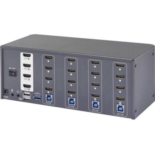 Interruttore KVM SpeaKa Professional 4 porte HDMI 2.0b 4K60