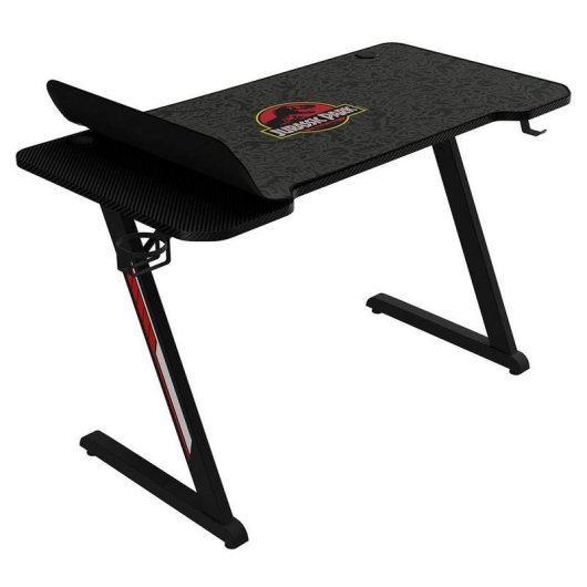 Mesa Gaming Azgenon 120 cm Noir avec gestion câbles et porte-gobelet