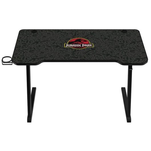 Mesa Gaming Azgenon 120 cm Noir avec gestion câbles et porte-gobelet