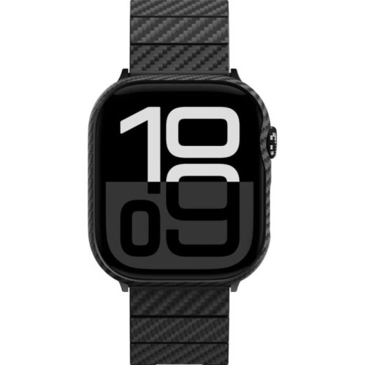 Funda Pitaka Air Case para Apple Watch 10/11 46 mm aramida negra y gris